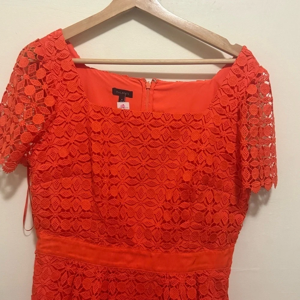 Talbots Lace Fit & Flare Midi Dress